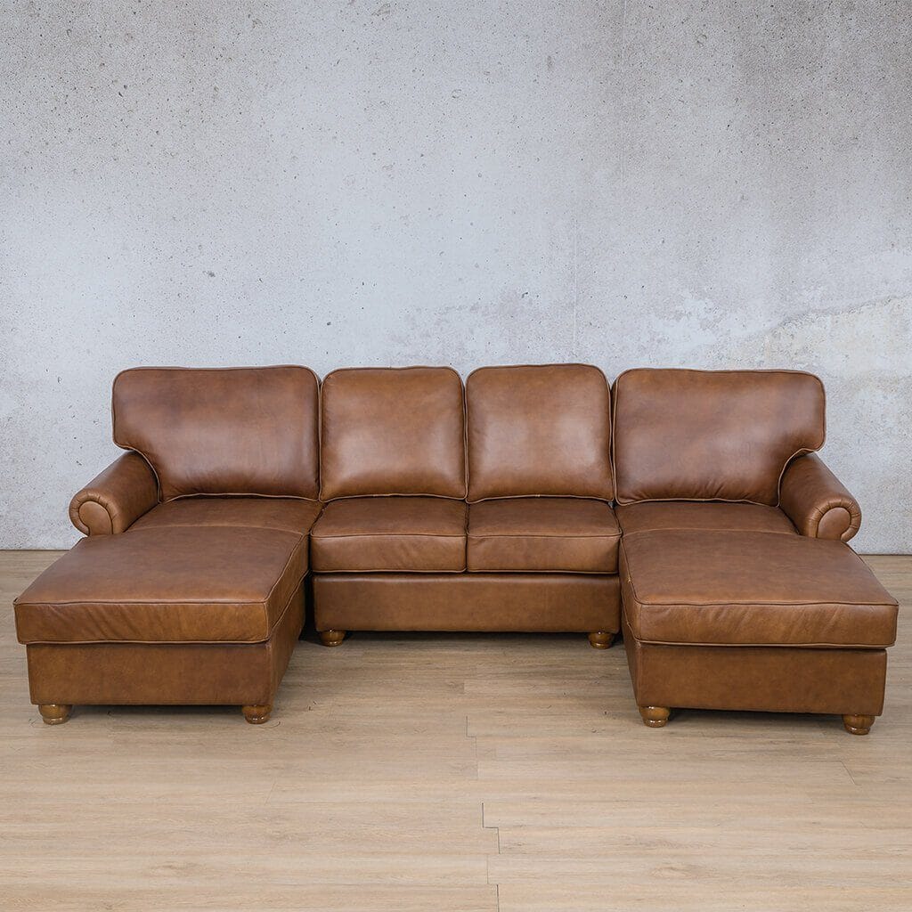 Salisbury Leather Sofa U-Chaise Sectional Leather Sectional Leather Gallery 