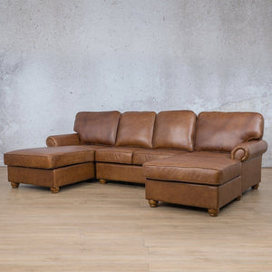 Salisbury Leather Sofa U-Chaise Sectional Leather Sectional Leather Gallery 