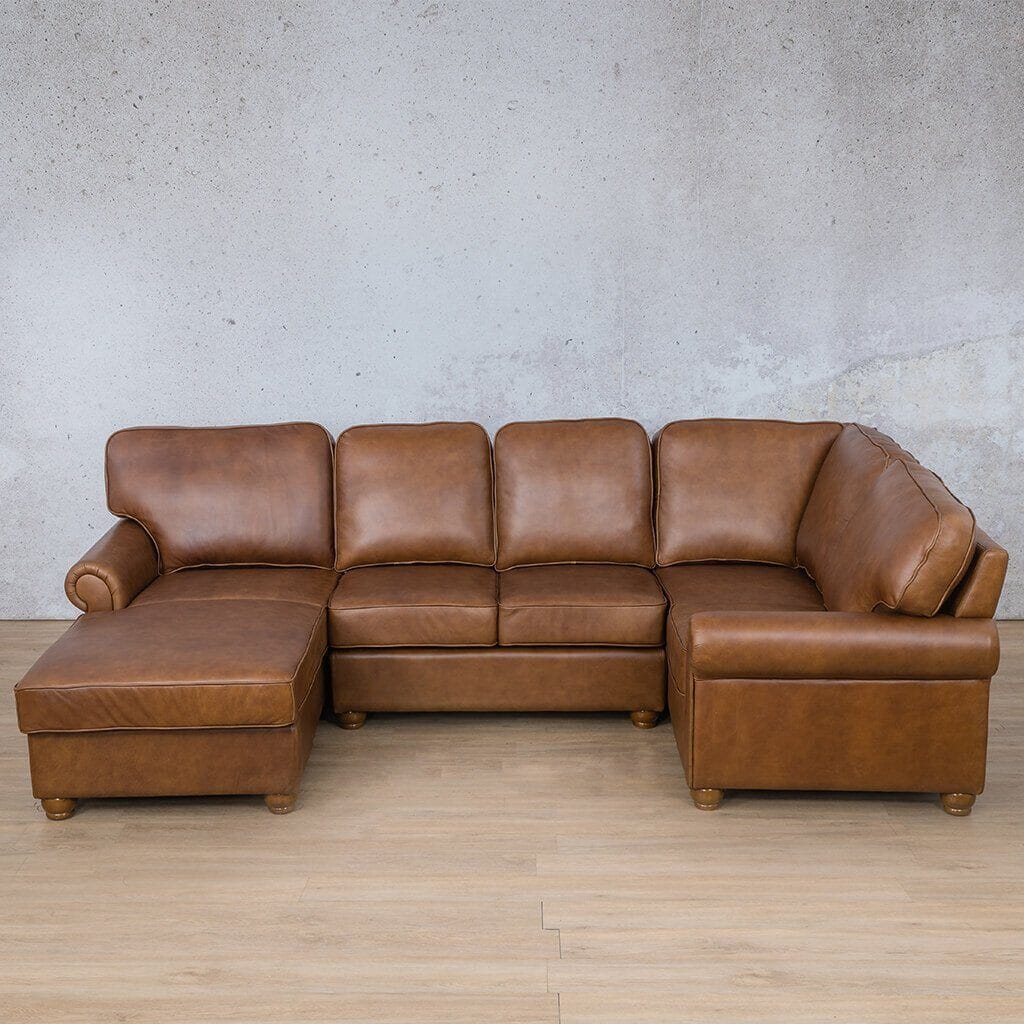 Salisbury Leather U-Sofa Chaise Sectional - LHF Leather Sectional Leather Gallery 