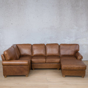 Salisbury Leather U-Sofa Chaise Sectional - RHF Leather Sectional Leather Gallery 