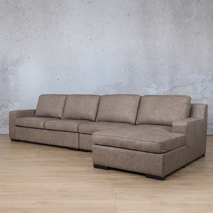 Rome Leather Sofa Chaise Modular Sectional - RHF Leather Sectional Leather Gallery 