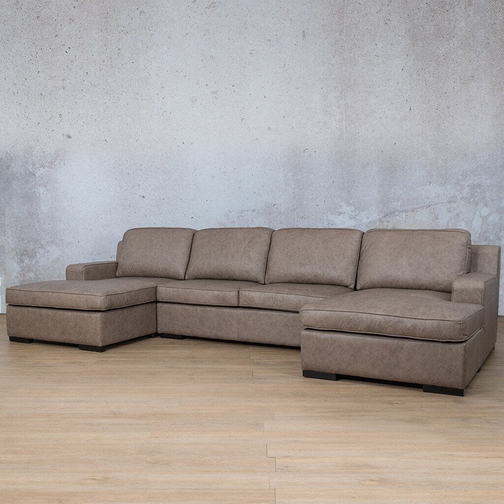 Rome Leather Sofa U-Chaise Sectional Leather Sectional Leather Gallery 