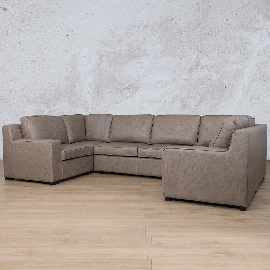 Rome Leather U-Sofa Sectional Leather Sectional Leather Gallery 