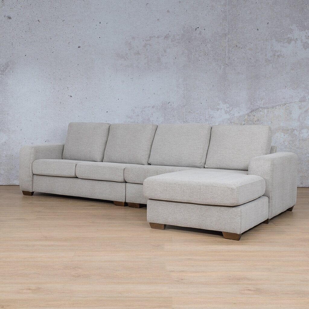 Stanford Fabric Modular Sofa Chaise - RHF Fabric Sectional Leather Gallery 