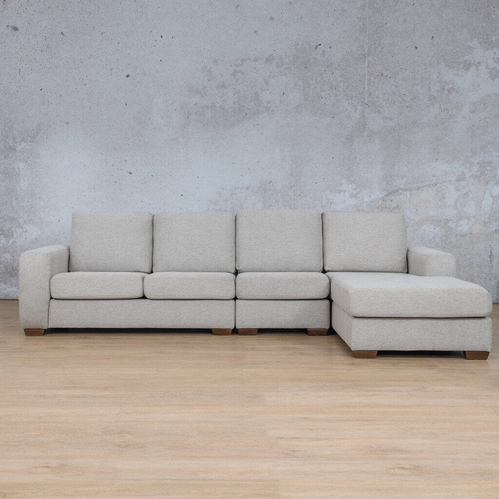 Stanford Fabric Modular Sofa Chaise - RHF Fabric Sectional Leather Gallery 