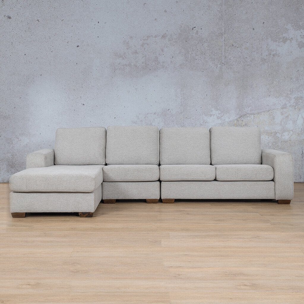 Stanford Fabric Modular Sofa Chaise - LHF Fabric Sectional Leather Gallery 