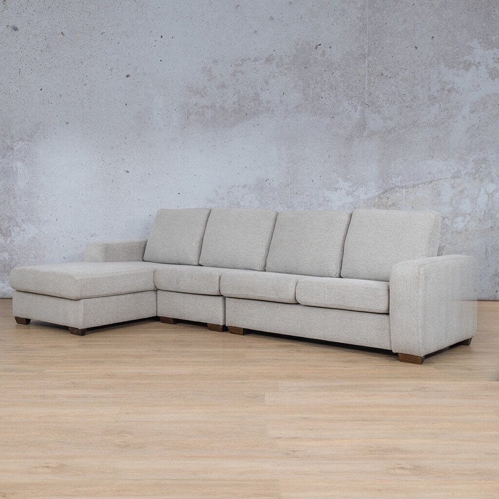 Stanford Fabric Modular Sofa Chaise - LHF Fabric Sectional Leather Gallery 