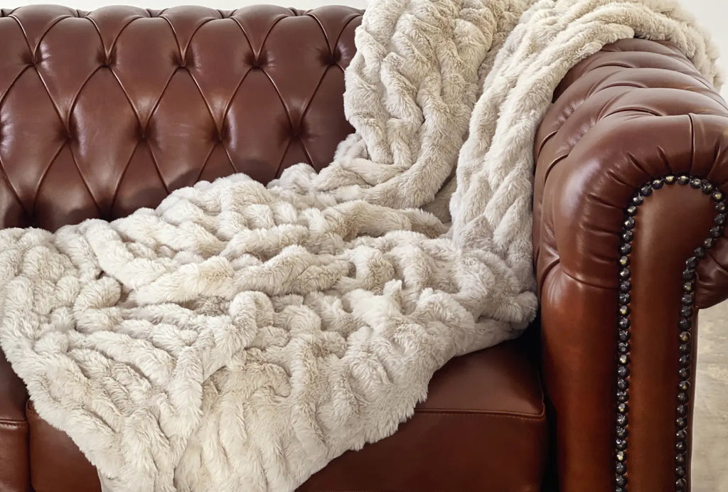 Explore the warmth of the Faux Siberian Fur Arctic Timber Throw.