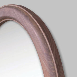 Liam Antique Coffee Oval Wall Mirror Mirror Leather Gallery 