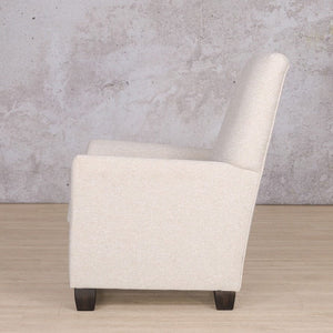 Lily White Occasional Chair - Customisable Fabric Fabric Armchair Leather Gallery 