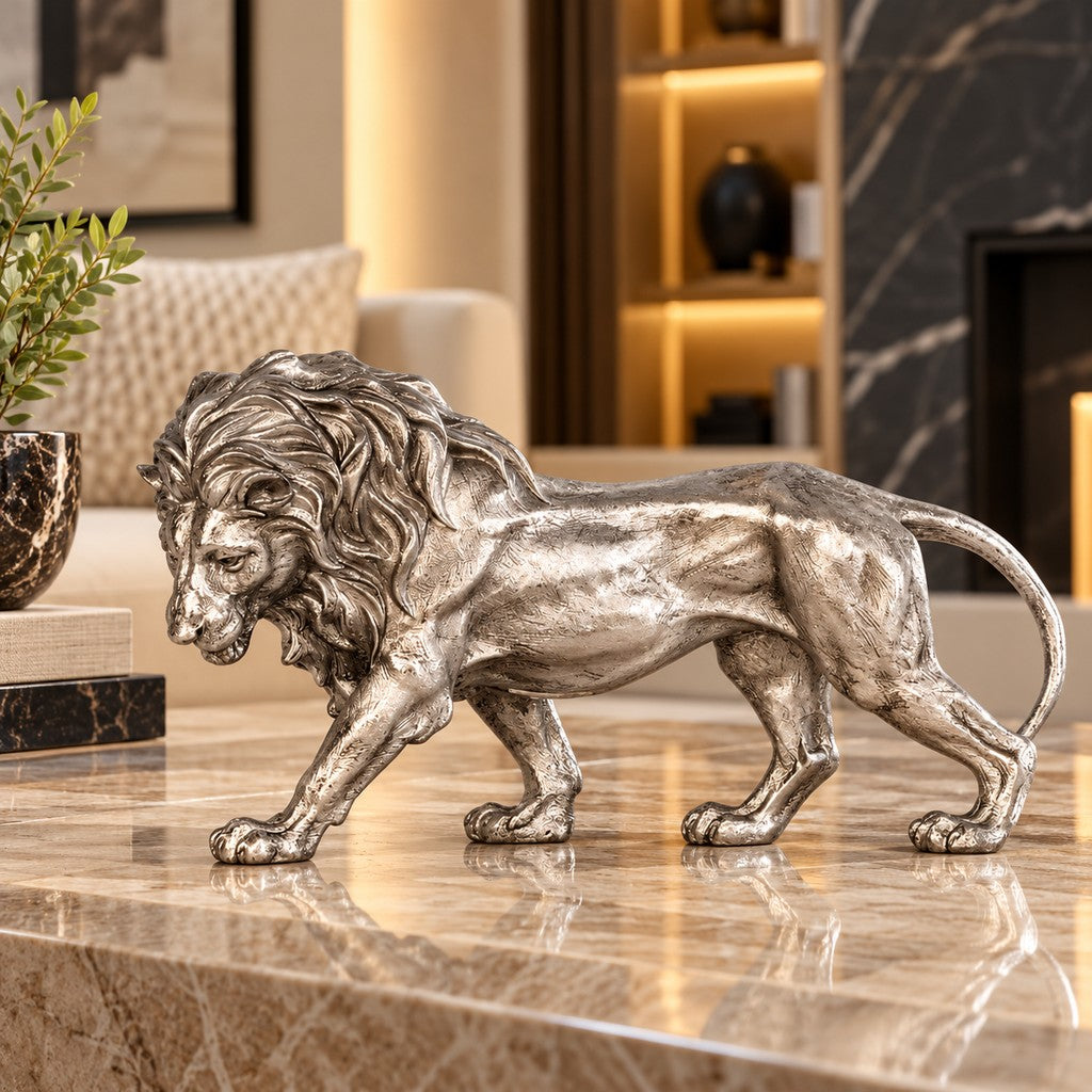 Lion Prowess Ornament - Silver - Ornament
