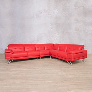 Manila Leather Sectional -Available on Special Order Plan Only Leather Sectional Leather Gallery Red 