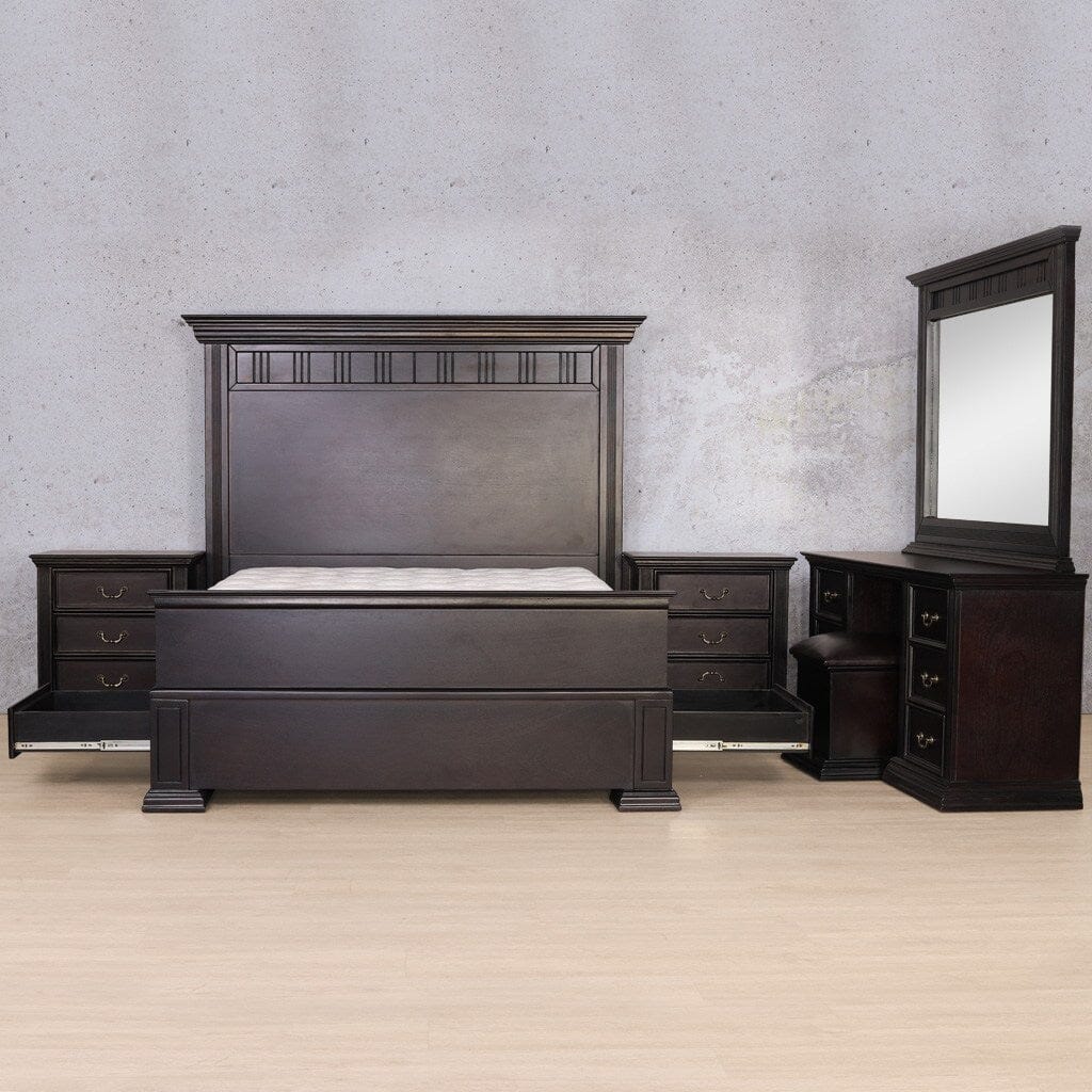 Milan 5 Piece Bedroom Set Leather Gallery 