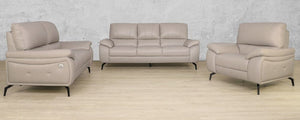 Maddox 3+2+1 Leather Sofa Suite - Grey - Black Friday Leather Sofa Leather Gallery 