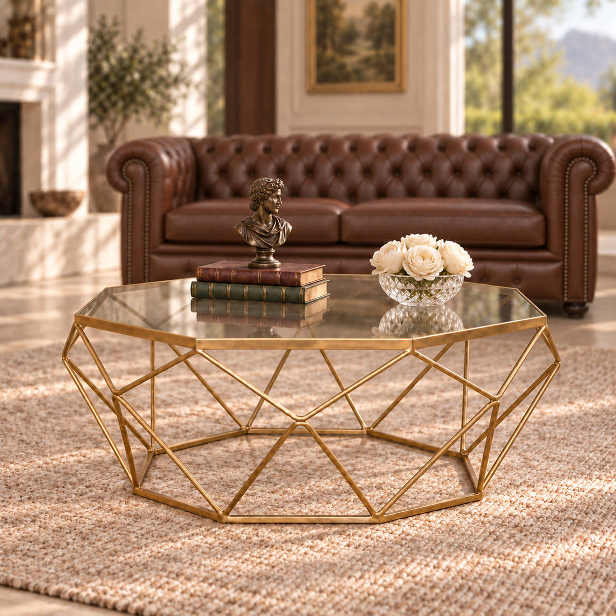 Mara Glass Top Coffee Table