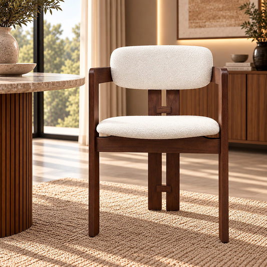 Marlon Dining Chair - Walnut | wooden dining chairs, upholstered dining chairs, fabric dining chairs, dining chairs