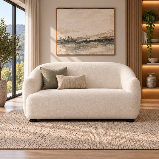 Monaco 2 Seater Fabric Sofa - White Rock - Fabric Sofa
