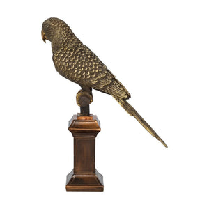 Flocked Parrot Ornament - Large Ornament Leather Gallery 