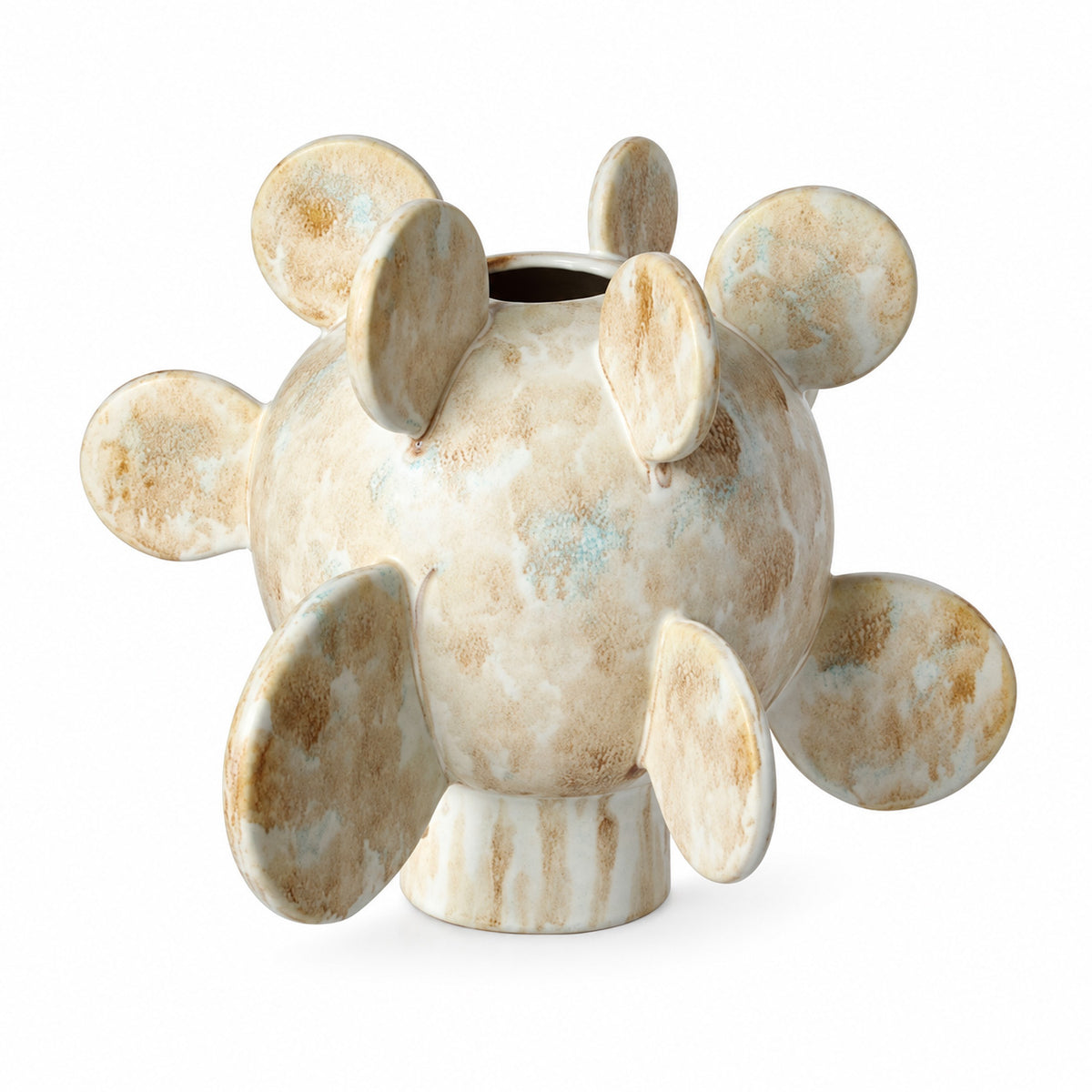 Nopalis Ceramic Vase - Alabaster