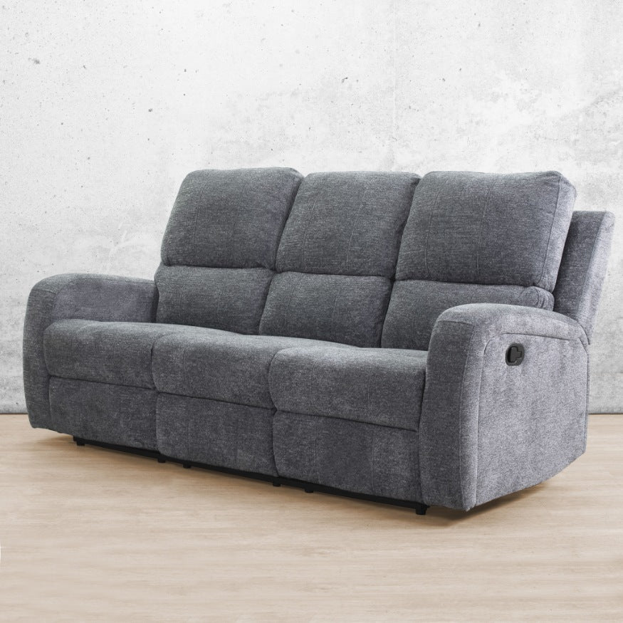 Orlando 3 Seater Fabric Recliner  Mountain Grey  