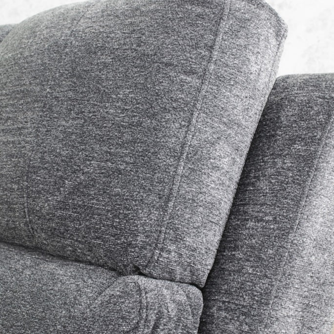 Orlando 3 Seater Fabric Recliner  Mountain Grey  