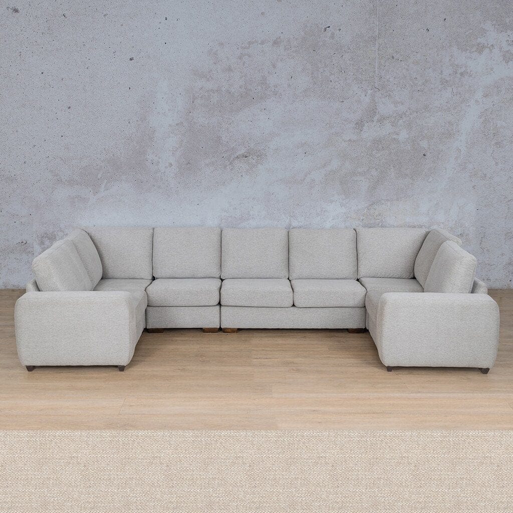 Stanford Fabric Modular U-Sofa Fabric Sofa Leather Gallery Oyster 