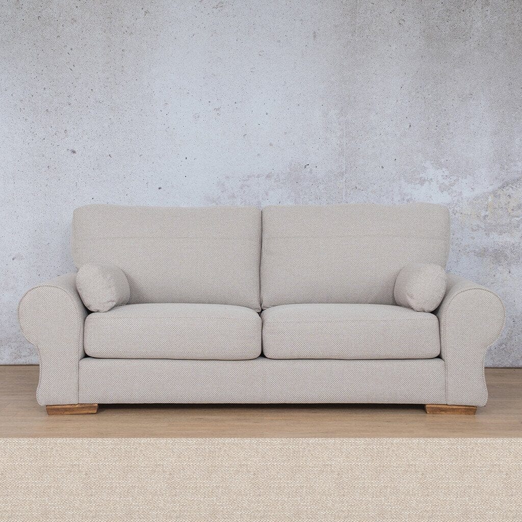 Carolina 3 Seater Fabric Sofa Leather Sofa Leather Gallery Oyster 