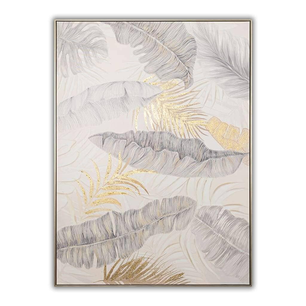 Platinum Palms I - 950 x 1300 Painting Leather Gallery White 950 x 1300 