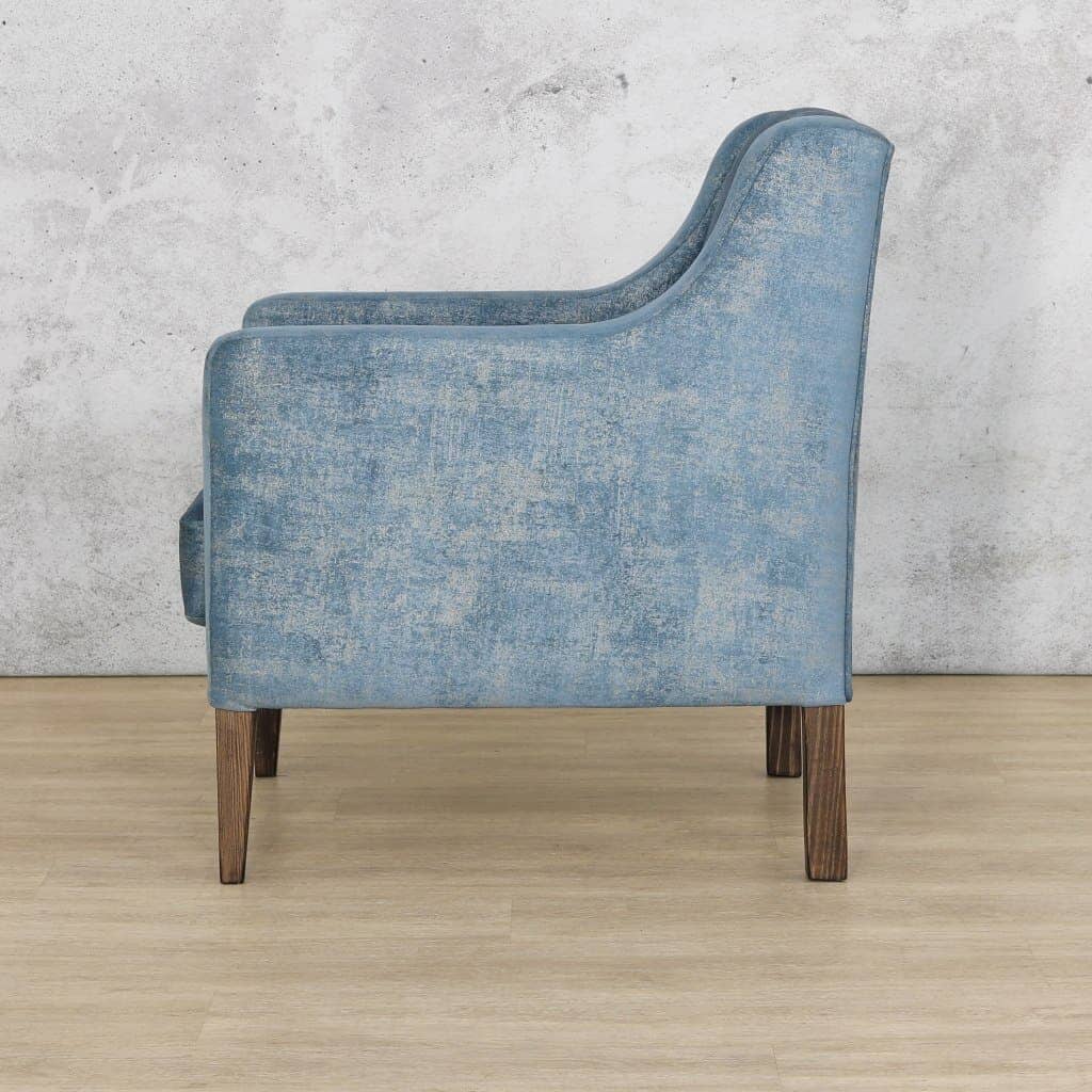 Julia Fabric Armchair - Peacock Blue Fabric Armchair Leather Gallery 
