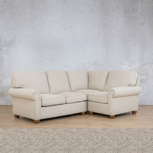 Salisbury Fabric L-Sectional 4 Seater - RHF Fabric Sectional Leather Gallery Pebble 