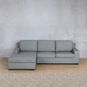 Rome Fabric Sofa Chaise Sectional - LHF Fabric Corner Suite Leather Gallery Pebble 