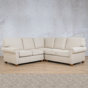 Salisbury Fabric L-Sectional 5 Seater Fabric Sectional Leather Gallery Pebble 