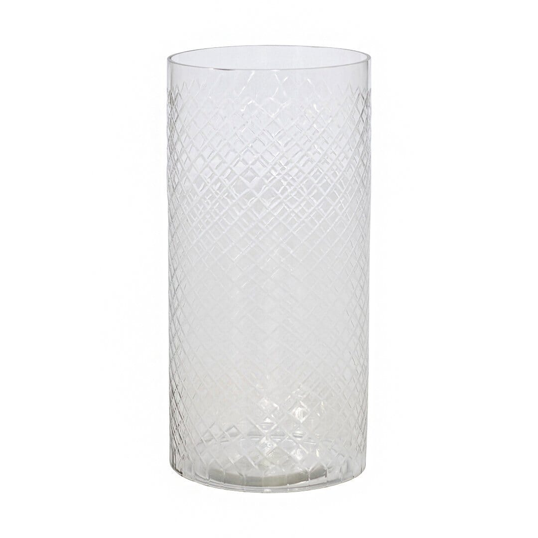 Pierre Glass Vase Vase Leather Gallery Clear 38 x 20cm 
