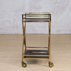 Prestige Bar Trolley - Gold Drinks Trolley Leather Gallery 