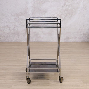 Prestige Bar Trolley - Silver Drinks Trolley Leather Gallery 