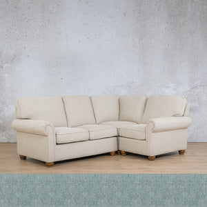 Salisbury Fabric L-Sectional 4 Seater - RHF Fabric Sectional Leather Gallery Quail Shell 