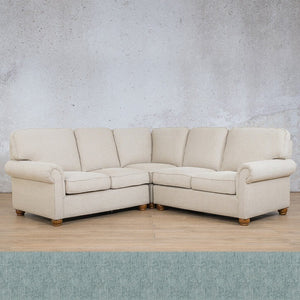 Salisbury Fabric L-Sectional 5 Seater Fabric Sectional Leather Gallery Quail Shell 