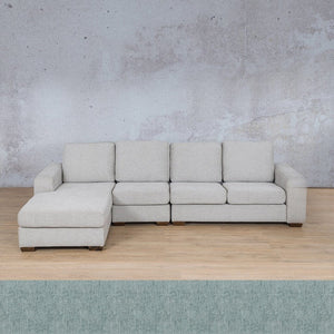 Stanford Fabric Modular Sofa Chaise - LHF Fabric Sectional Leather Gallery Quail Shell 