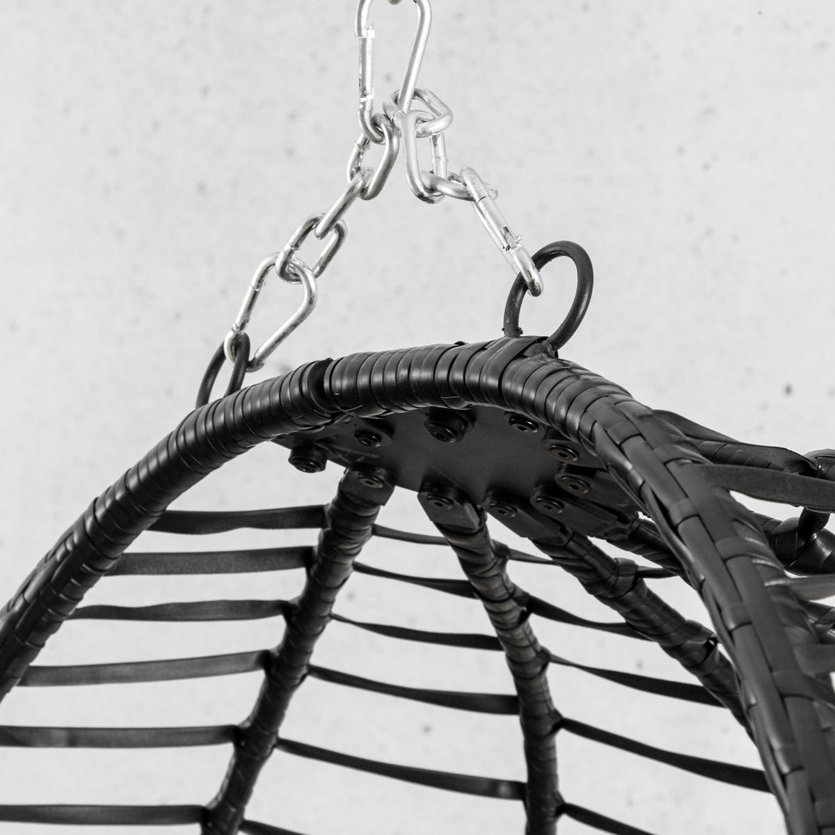 Quinn Hanging Chair - Dark Grey, front view | hanging chairs, hanging chairs for sale, outdoor chairs, egg chair, outdoor furniture