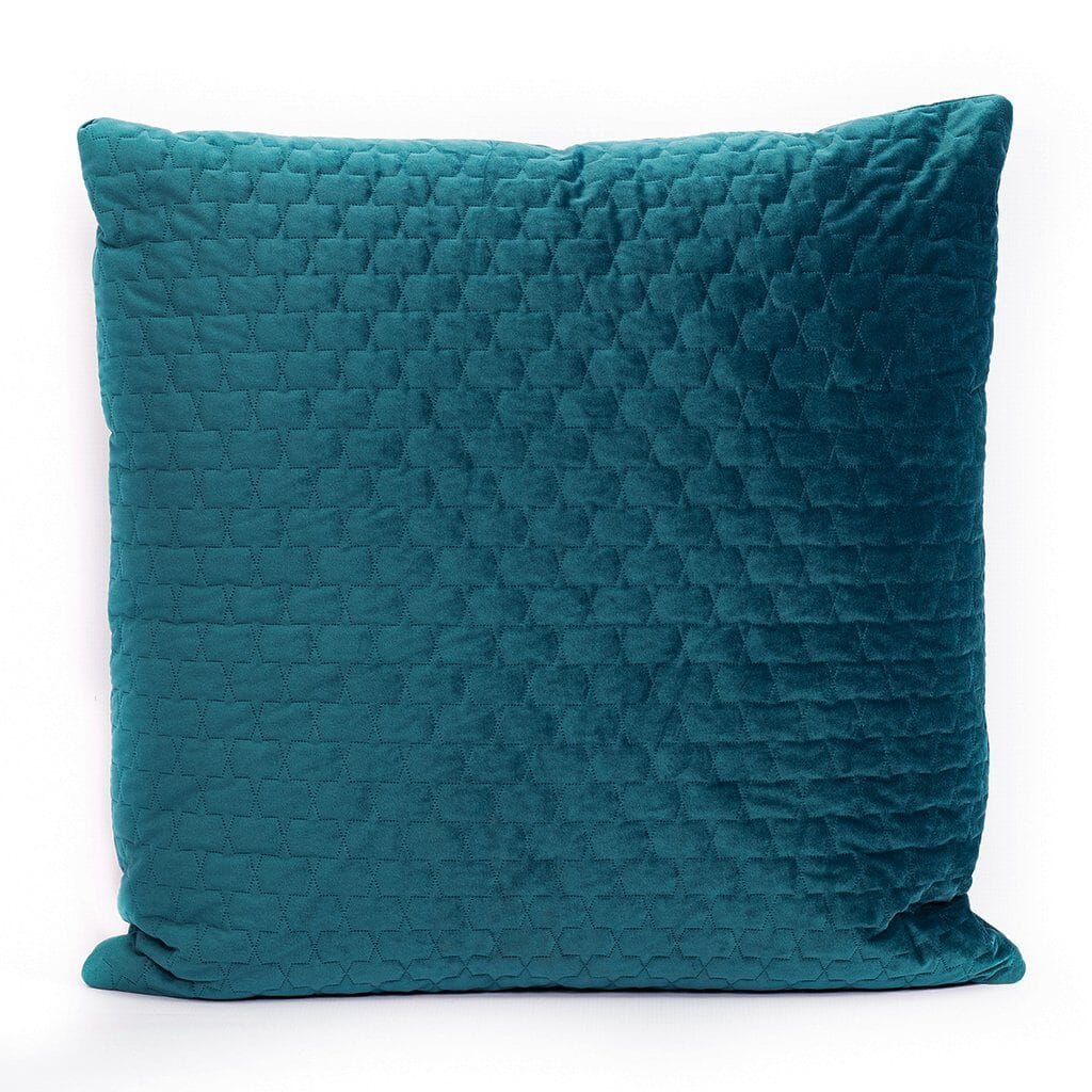 Quilted Blue Cushion Cushion Leather Gallery 
