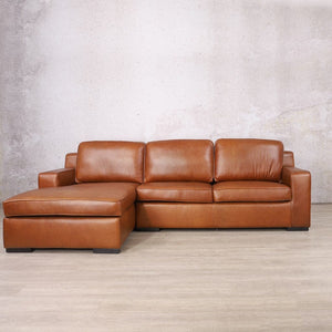 Rome Leather Sofa Chaise Sectional - LHF Leather Sectional Leather Gallery Czar Pecan 