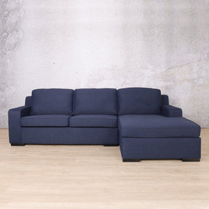 Rome Fabric Sofa Chaise Sectional - RHF Fabric Corner Suite Leather Gallery Kenya Navy Blue 