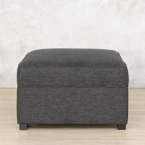 Rome Fabric Ottoman Fabric Sofa Leather Gallery Volcanic Charcoal 