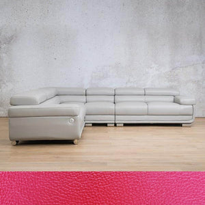 Tobago Leather L-Sectional - Available on Special Order Plan Only Leather Sectional Leather Gallery Red 