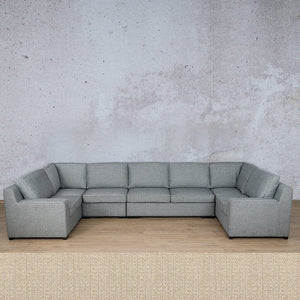 Rome Fabric Modular U-Sofa Sectional Fabric Corner Suite Leather Gallery 