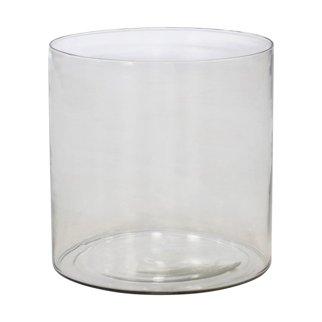 Rochelle Medium Glass Vase Vase Leather Gallery Clear 30 x 30cm 