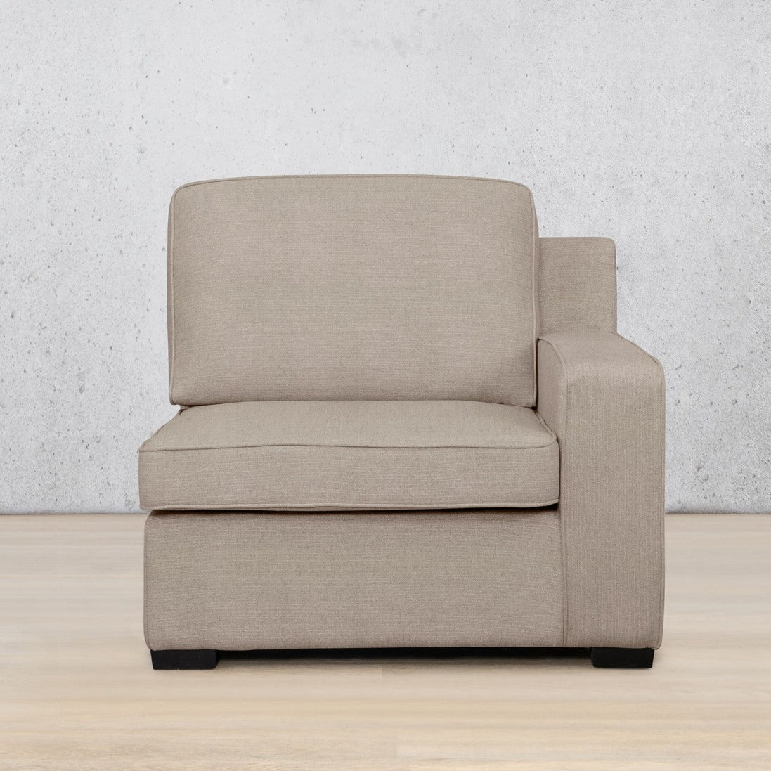 Rome Fabric 1 Seater Sofa Right Hand Facing (RHF) - Kenya Sand | Fabric Couches, Sofa couch for sale, small couch, beige couch, modular couch