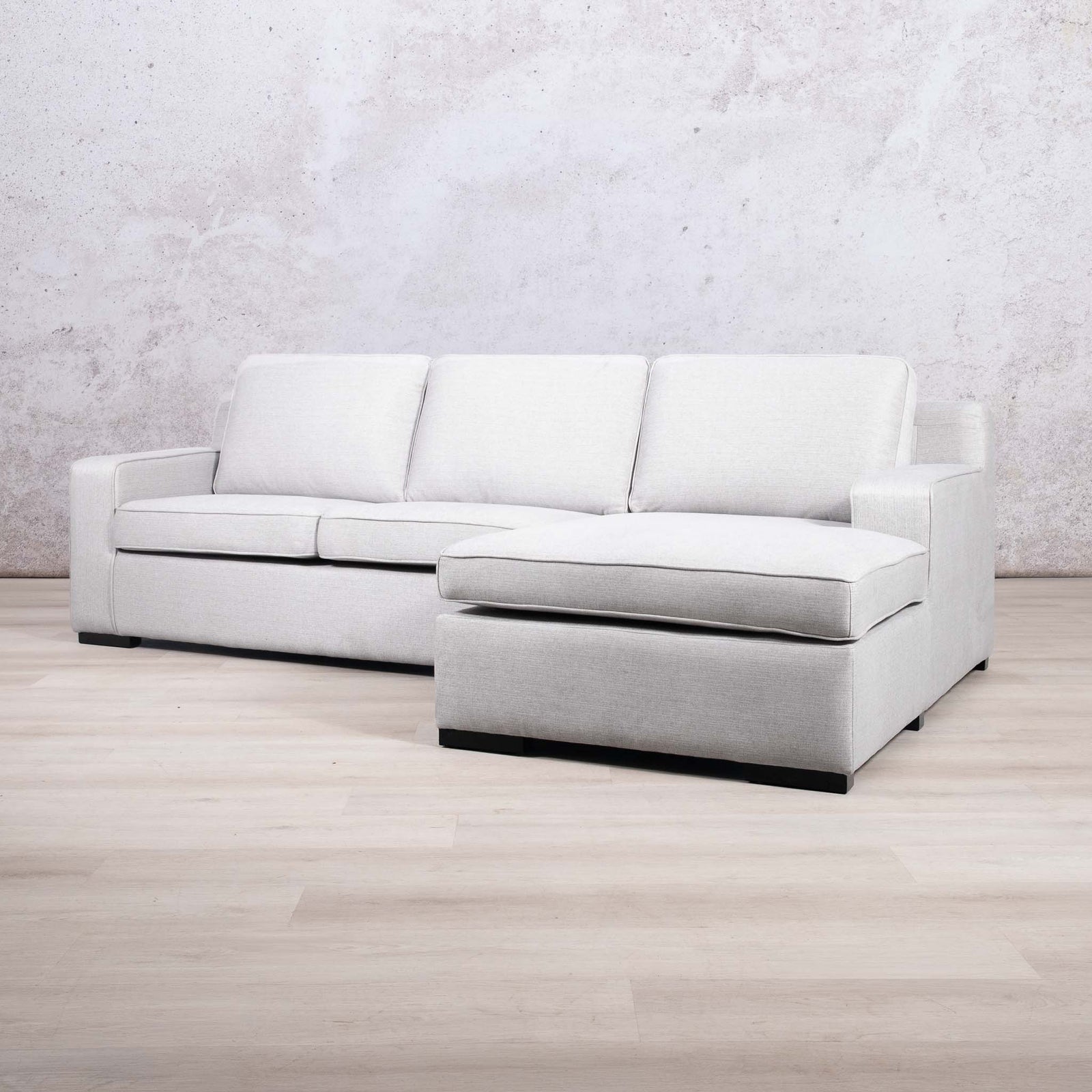 Rome 3 Seater Fabric L Shape Couch - Chaise - RHF Bordeaux Grey