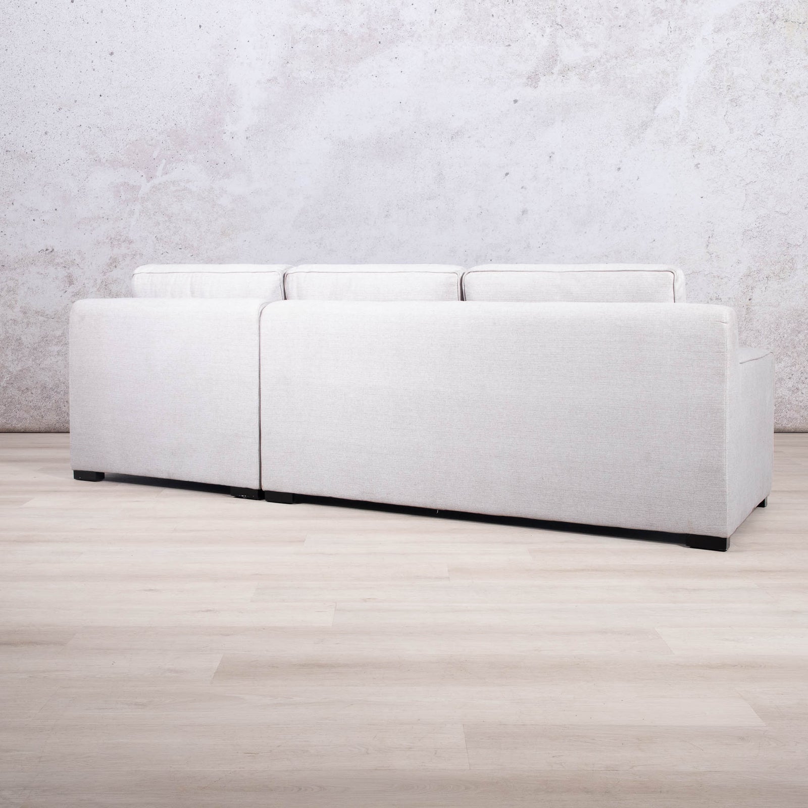 Rome 3 Seater Fabric L Shape Couch - Chaise - RHF Bordeaux Grey
