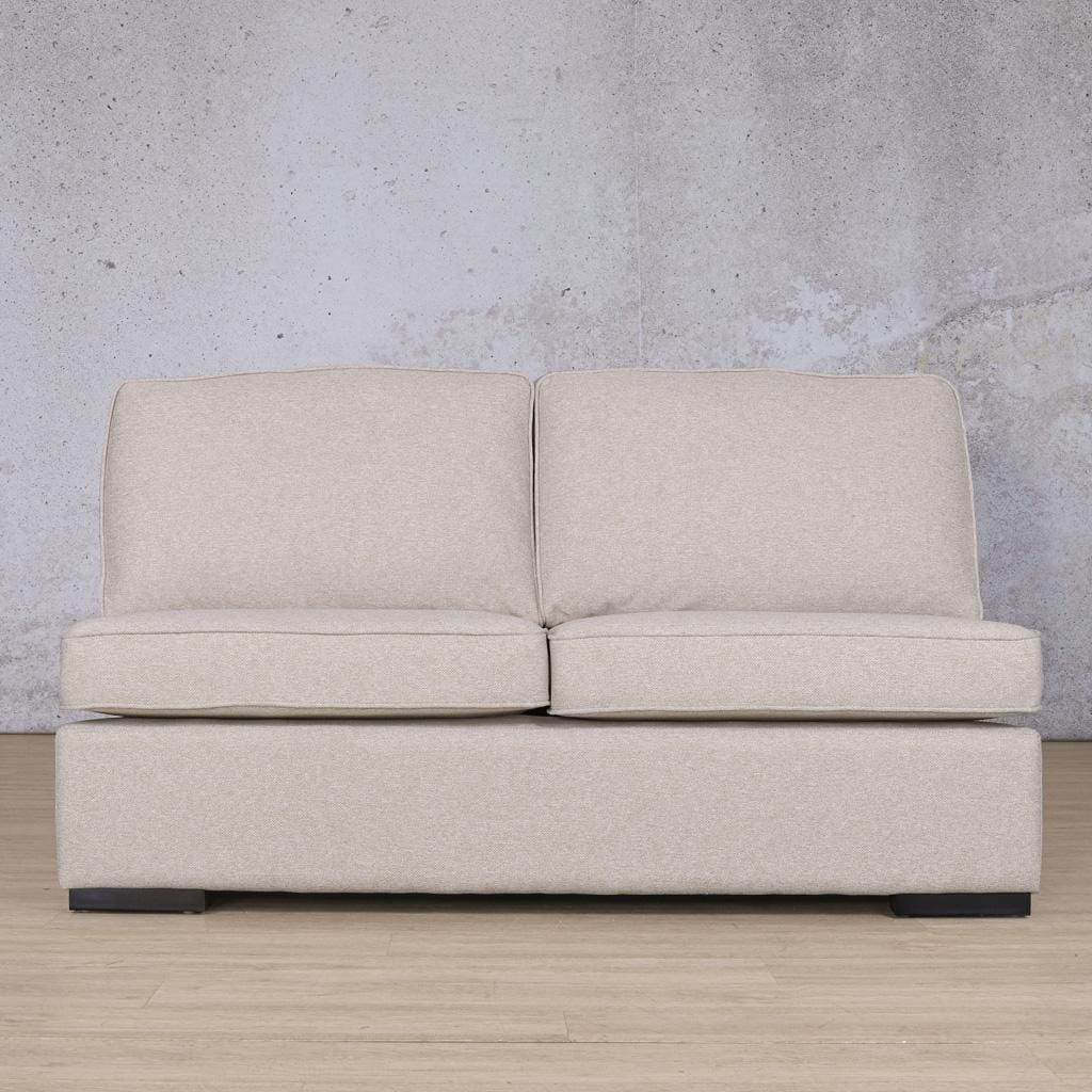 Rome Fabric Armless 2 Seater Fabric Sofa Leather Gallery Kenya Beige 